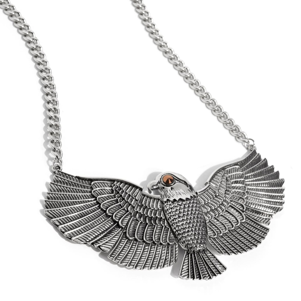 Silver Eagle Pendant Necklace - Silver Color